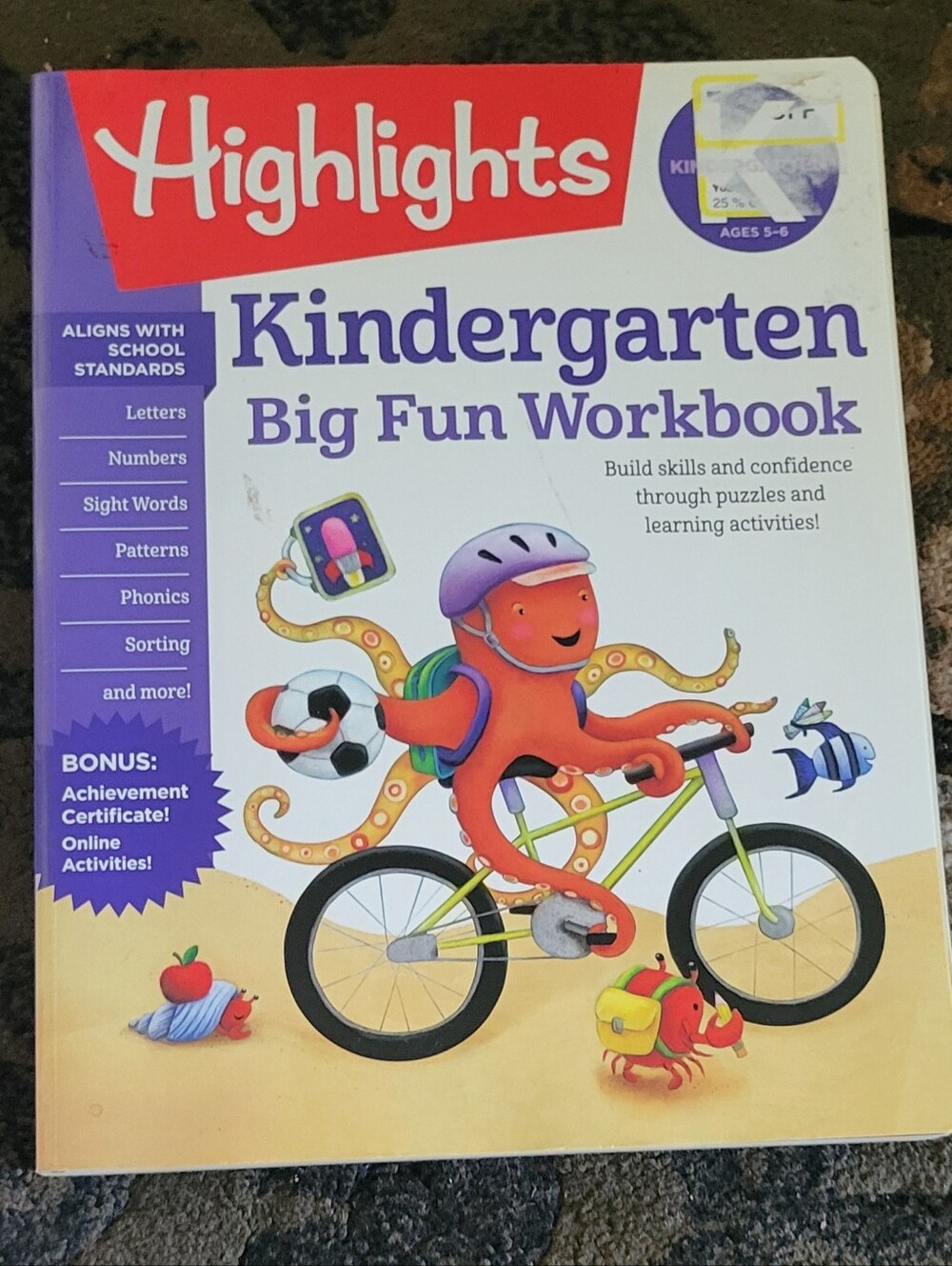 Highlights Kindergarten Big Fun Workbook Ages 5-6 Practice Book Learning Activit